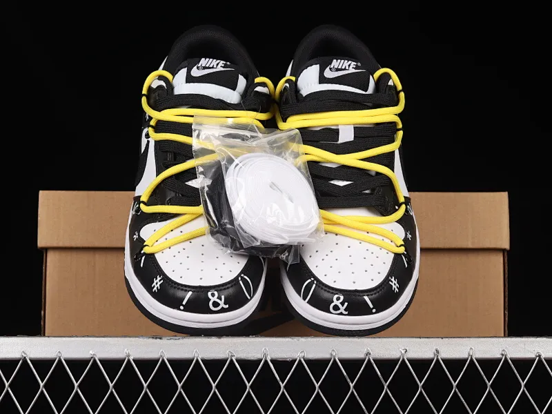 All Categories Nk SB Dunk Series Nk SB Dunk Low Low-top sneakers Nk Dunk Low Black and White Panda Code Customized version of deconstructed strap casual sneakers DD1391-100